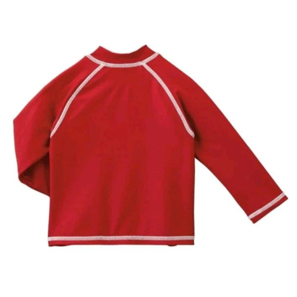 Miki House Red Catch The Big Wave Unisex Rash Guard Size 13 21 Inch Chest